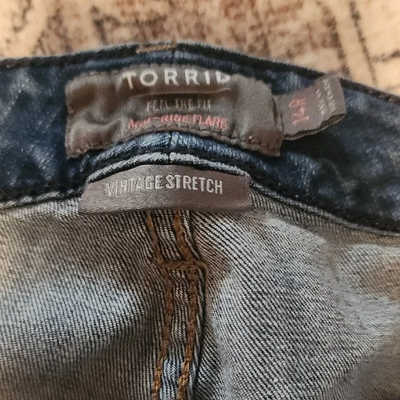 Torrid Dark Blue Flare Jeans...like New - Picture 3 of 4